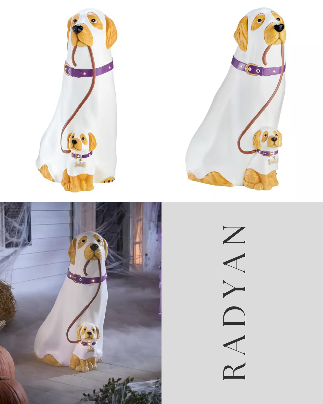 Battery Operated Halloween Classics LED Golden Retriever Ghosts Porch Greeter