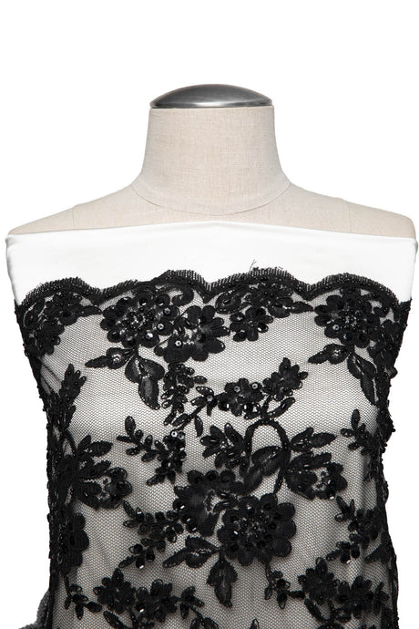 1 Yard Re-Embroidery Lace Fabric Cord Glorious Design Luxurious Texture 52/54" Wide