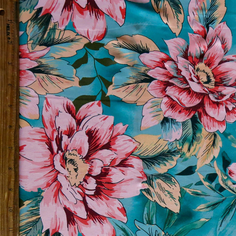 Swim Knit Beautiful Big Floral Poly Spandex Fabric