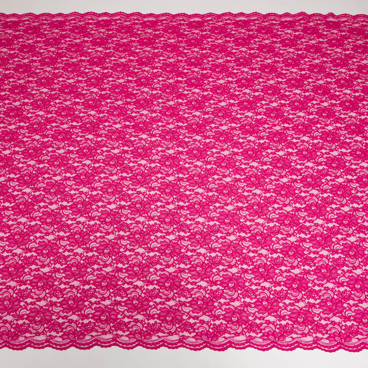 1 Yard Corded Raschel Lace Fabric with Elegant Floral Pattern, 52/54" Wide