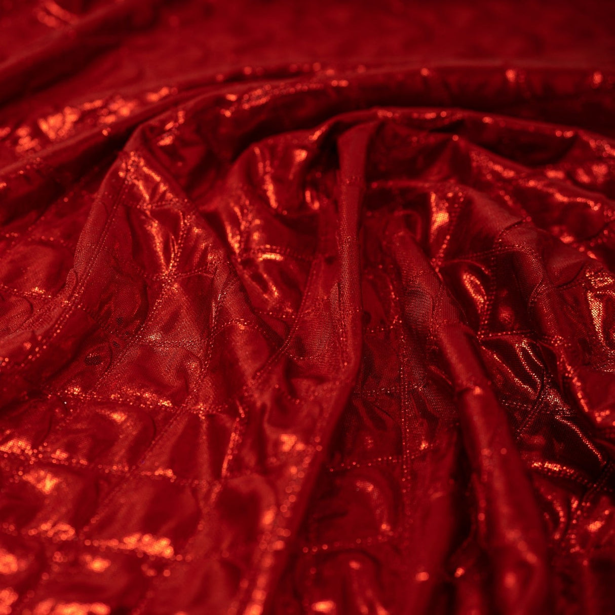 Embossed Metallic Polyester Fabric