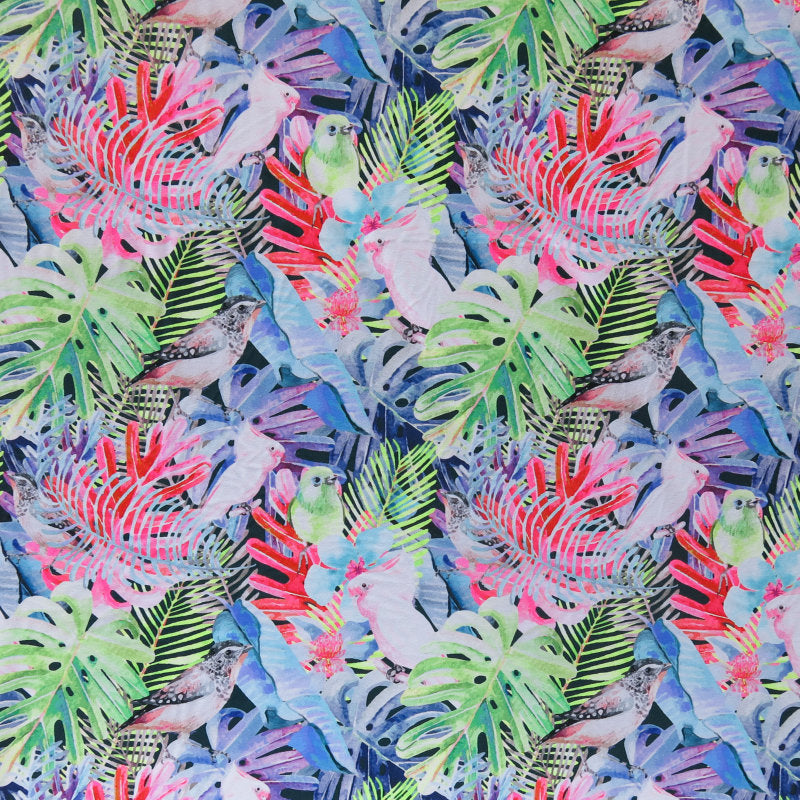 Swim Knit Birds in Paradise Nylon Spandex