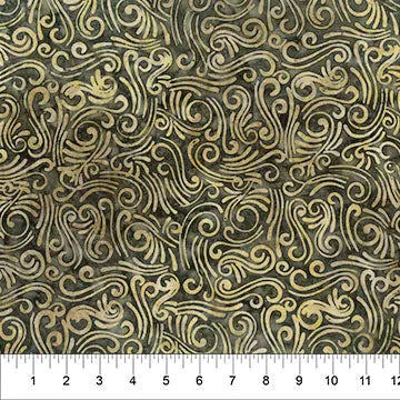 Cotton Wideback Fabric Black And Yellow Swirls 108"