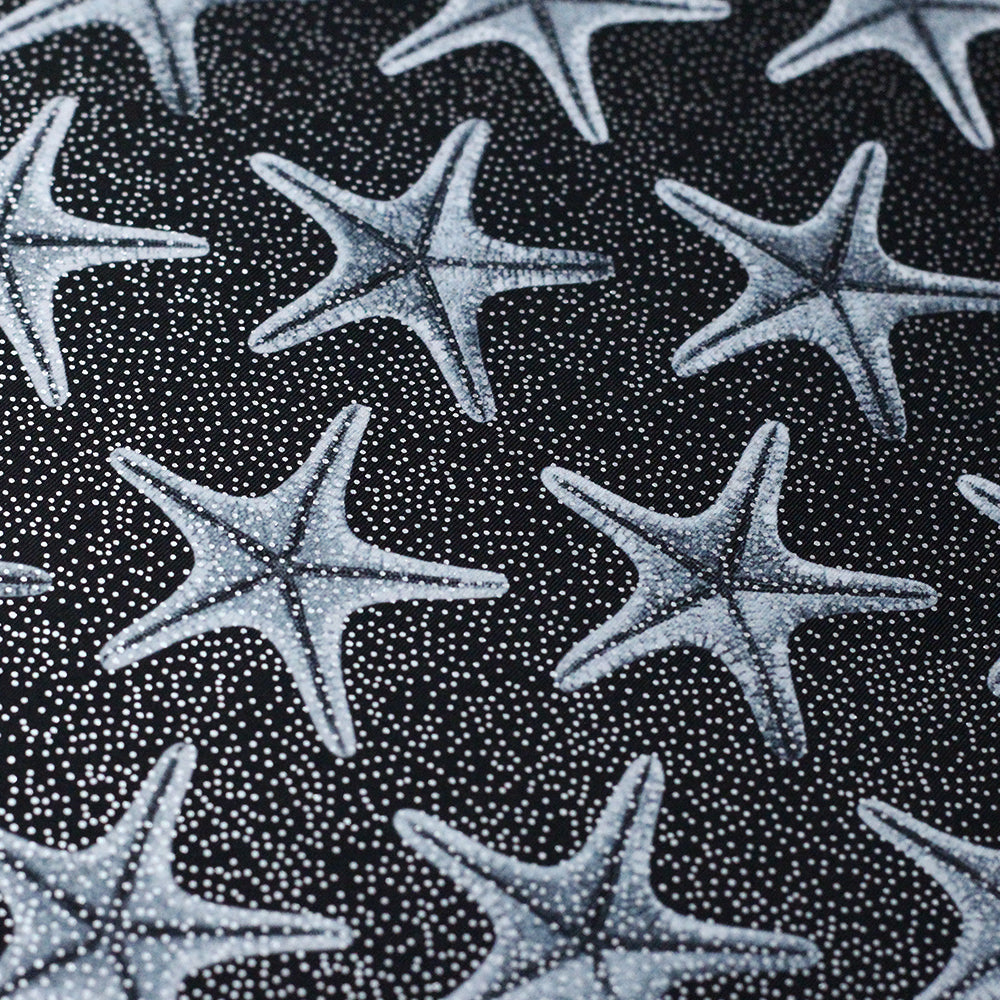 Sea Star Polyester Spandex Fabric - Multi-Color Sea Star Print, 58/60" Width (1 Yard)