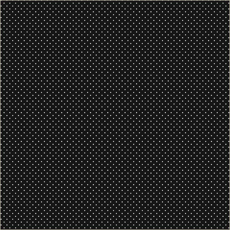 Cotton Print Black Verona Dots Fabric 44/45"