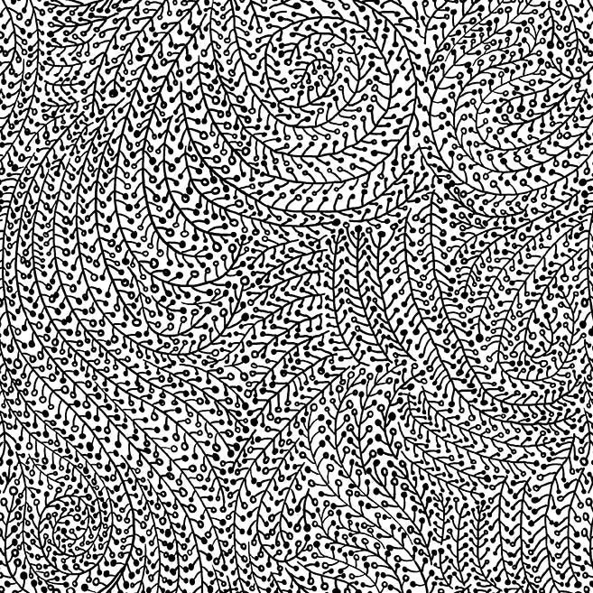 Cotton Wideback Fabric Black Vine Maze 108"