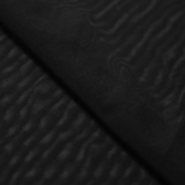 Power Mesh Nylon Spandex Fabric - 4-Way Stretch, 58" Width, 83 GSM (1 Yard)