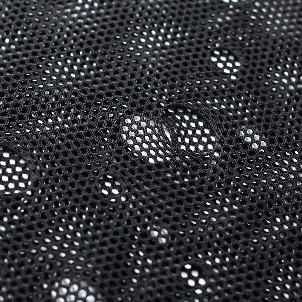 Trashy Net Polyester Spandex Fabric - Black, White, Light Pink, Coral, Yellow, Neon Lime Solid Mesh, 58/60" Width (1 Yard)