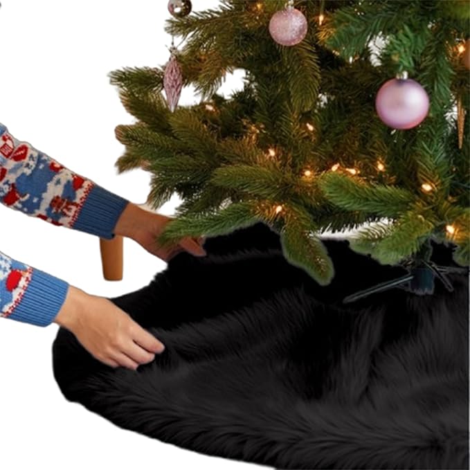 Faux Fur Christmas Tree Skirt 30 Inch
