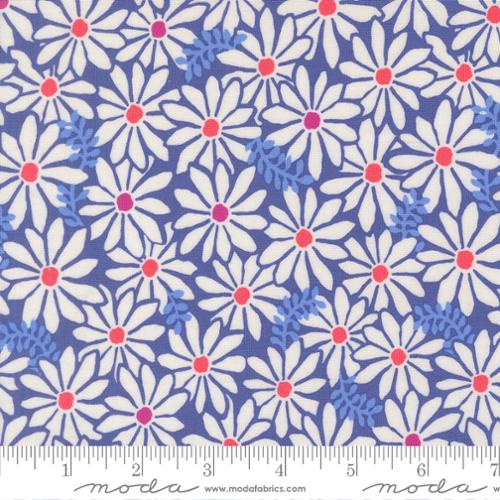 Cotton Print Bloom Blue Whale Reef Fabric 44/45" Light Blue Coastal