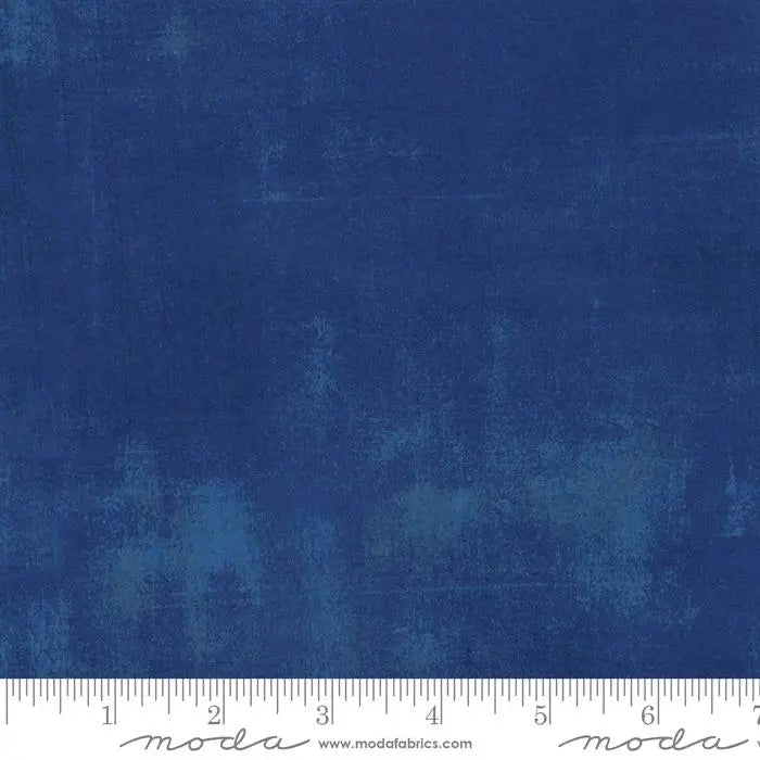 Cotton Fabric Blue Grunge Basics Cobalt 44/45