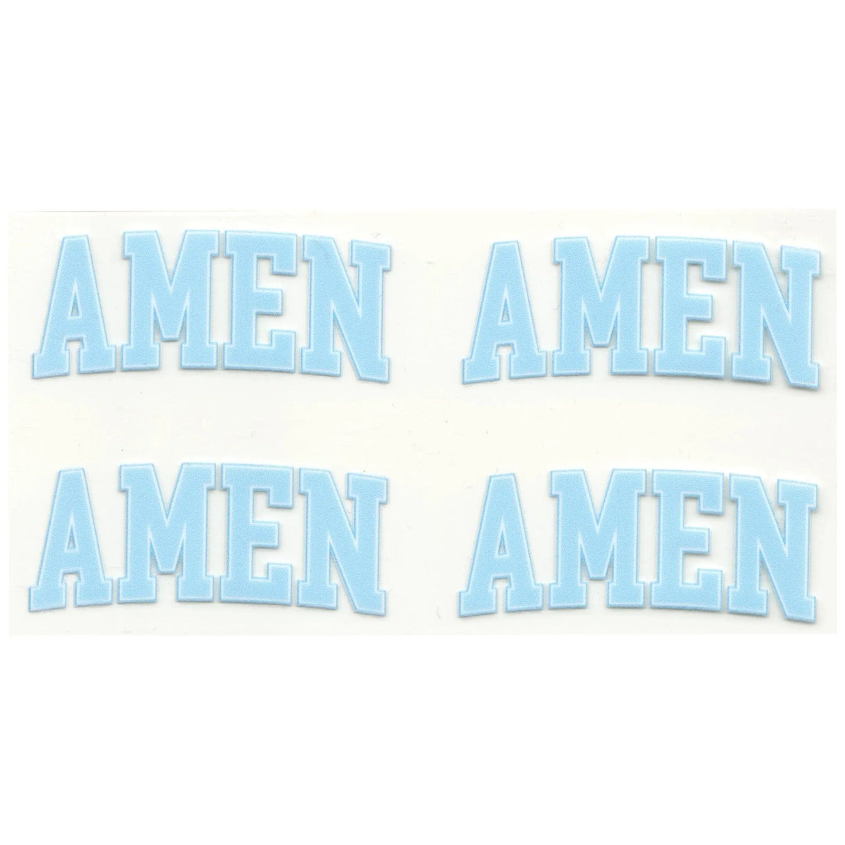 UV DTF Decal - Amen Blue (4 Decals 2")