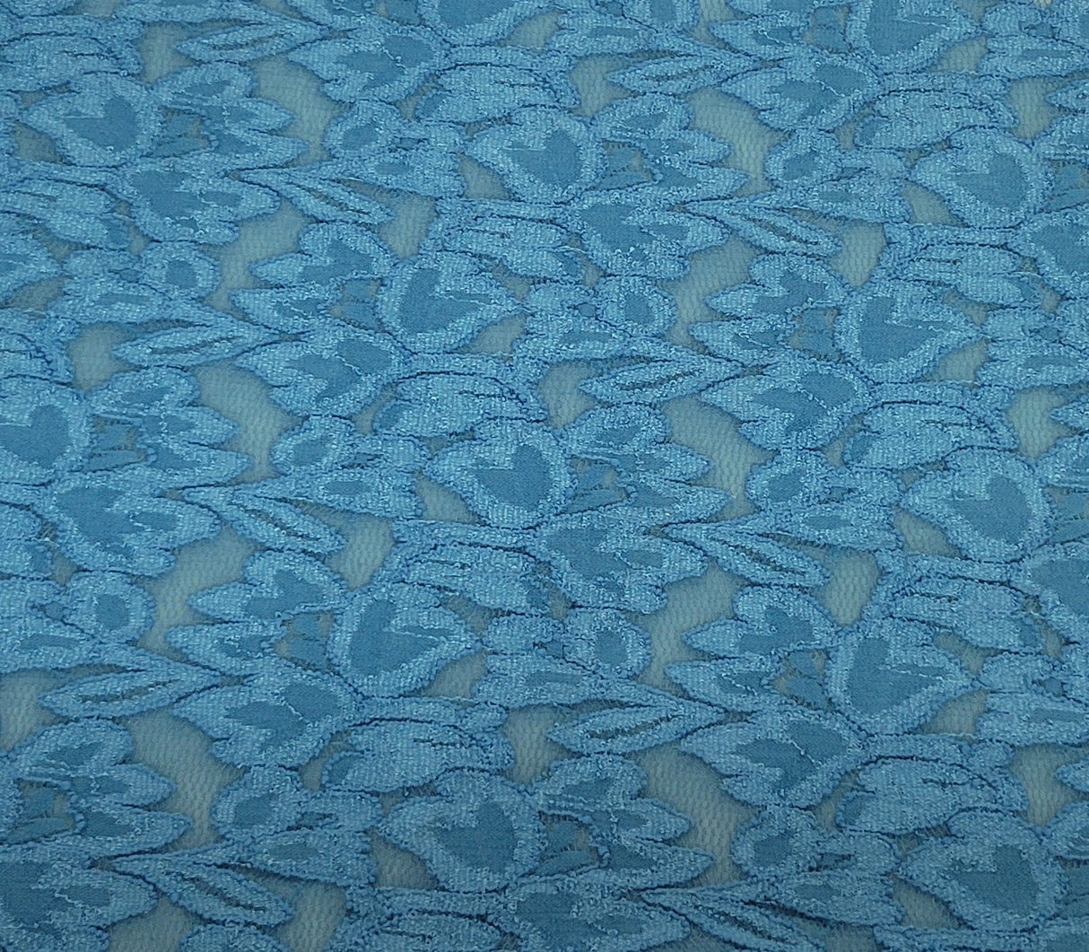 Floral Lace Blue Nylon Spandex
