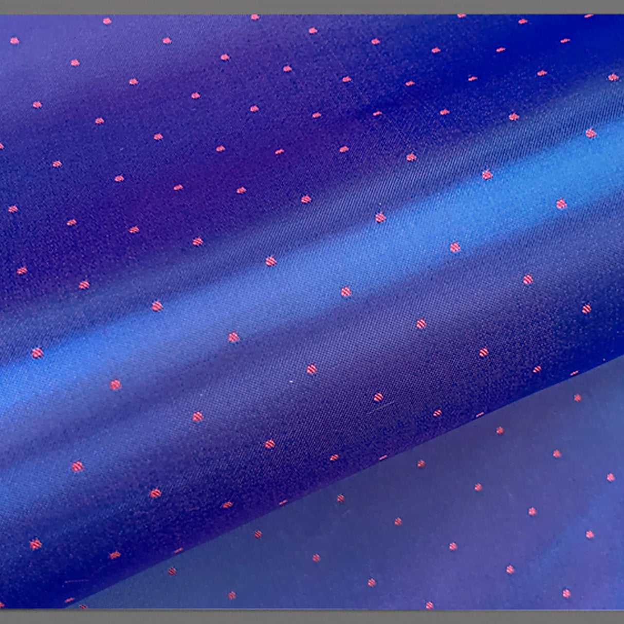 Polka Dot Lining Rayon Poly Fabric - Iridescent Polka Dot, 58" Width
