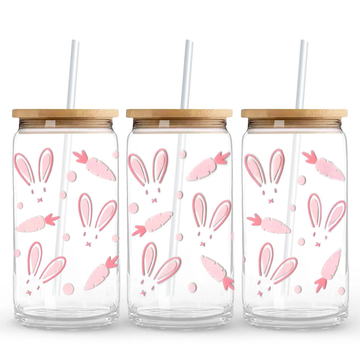 UV DTF Wrap - Blush Bunnies & Carrots (9.7" x4.3")