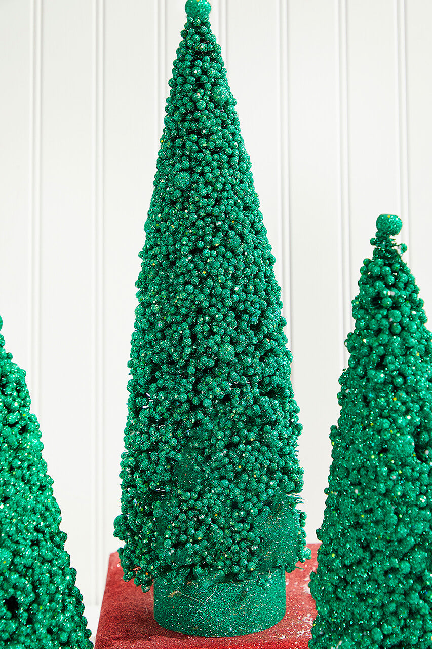 Bottle Brush Trees - Set of 3 - Green