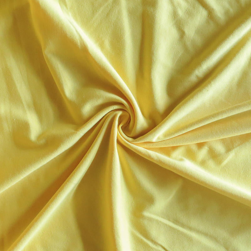 Cotton Lycra Jersey Knit Fabric Bright Yellow
