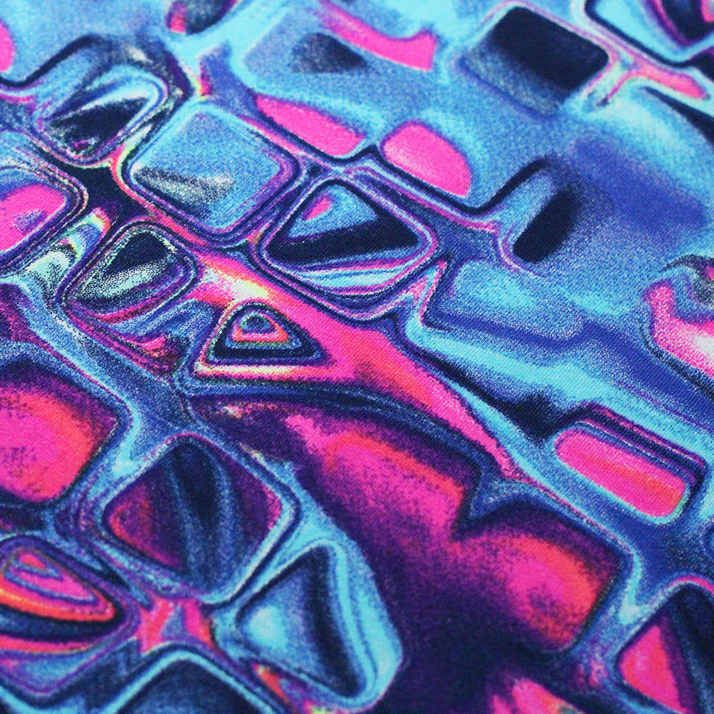 Stonehenge Nylon Spandex Fabric - Brite And Jewel, Geometric Abstract Print, 58-60" Width (1 Yard)