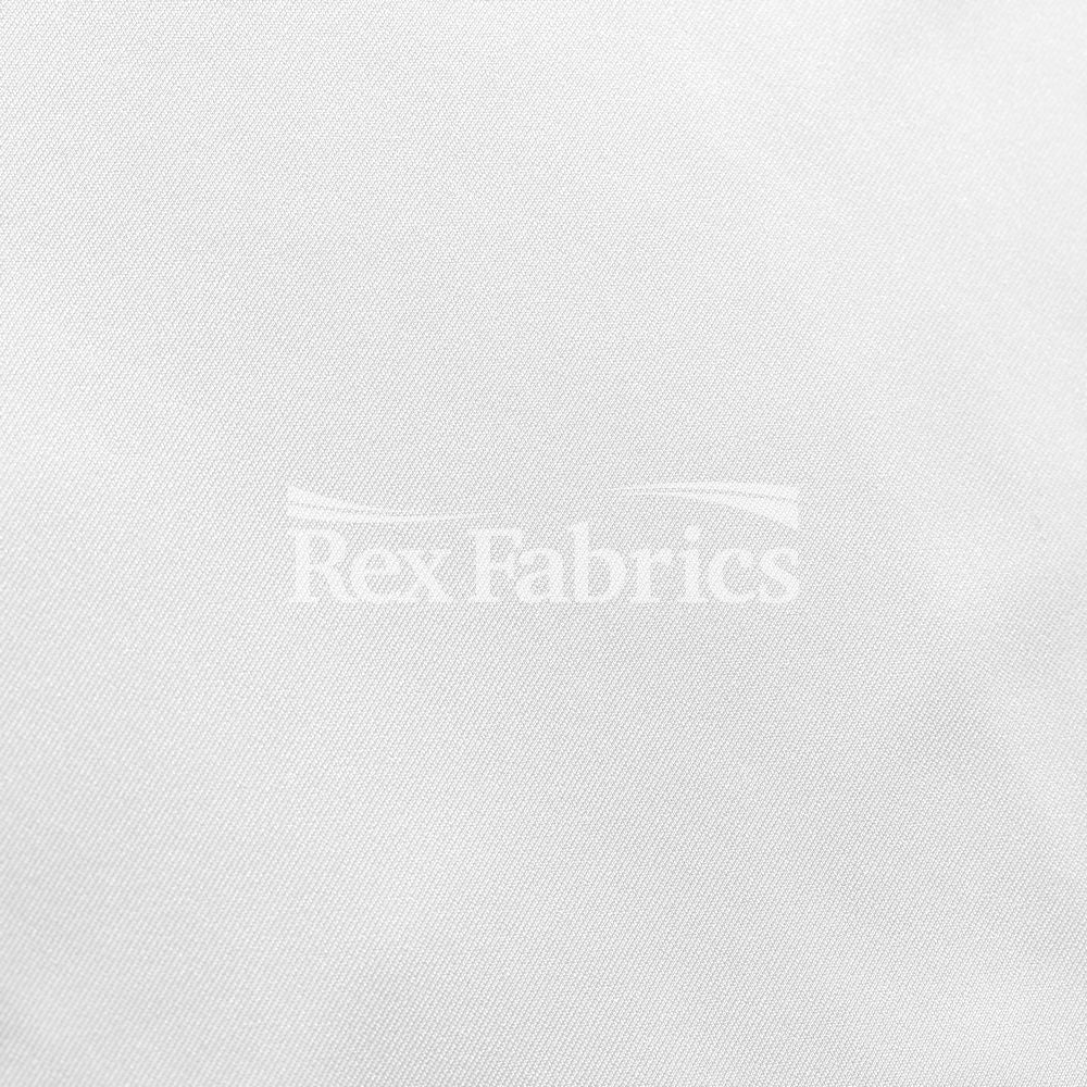 Brite Tricot PFP Polyester Spandex Fabric - White, Solid Shiny Tricot, 59/60" Width (1 Yard)