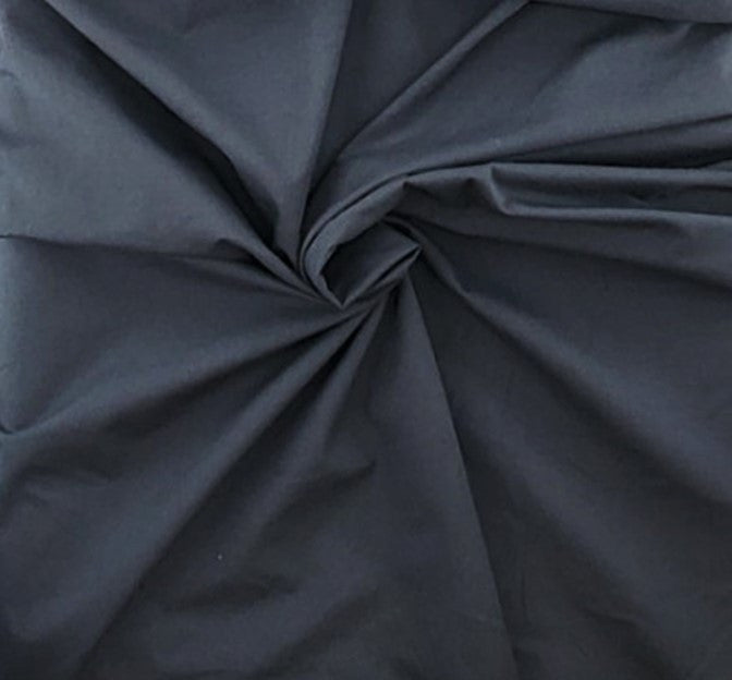 Broadcloth Poly/Cotton Blend Fabric - Black Solid, 58/60" Width (1 Yard)