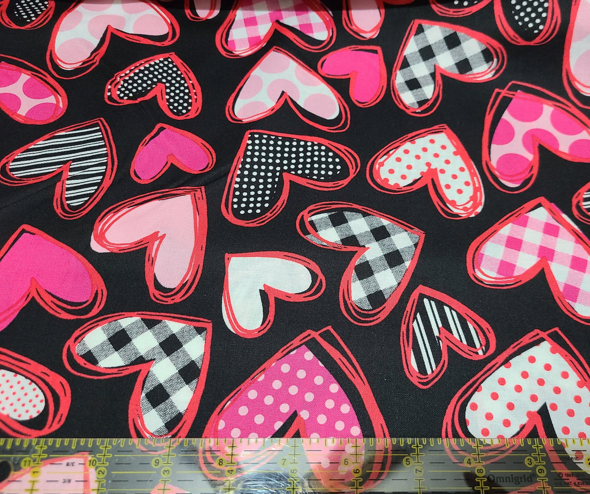 Quilting Cotton Hearts Fabric Valentine’s Day Brother Sister Design Studio
