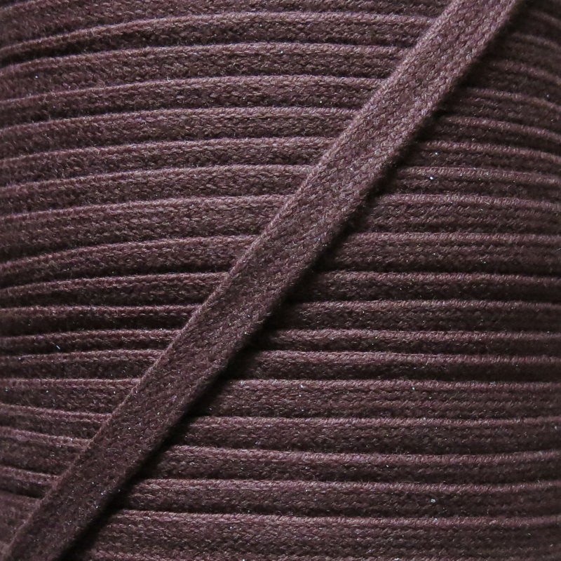 Cotton Hoodie Drawstring Flat Tape Brown 3/8"