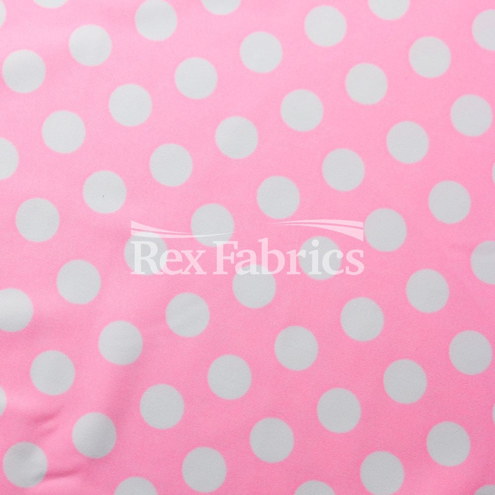 E-Z Dots Matte Nylon Spandex Fabric - Multicolor Polka Dots, 58/60" Width (1 Yard)
