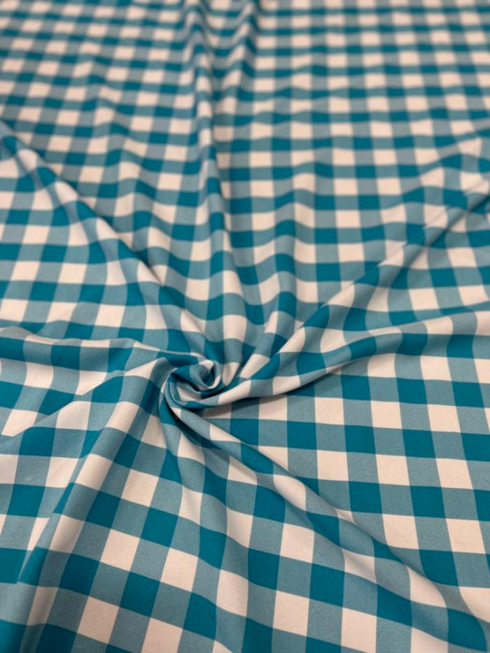 1 Yard Buffalo Check Polyester Poplin Fabric 60" Wide for Tablecloths, Drapes & Decor
