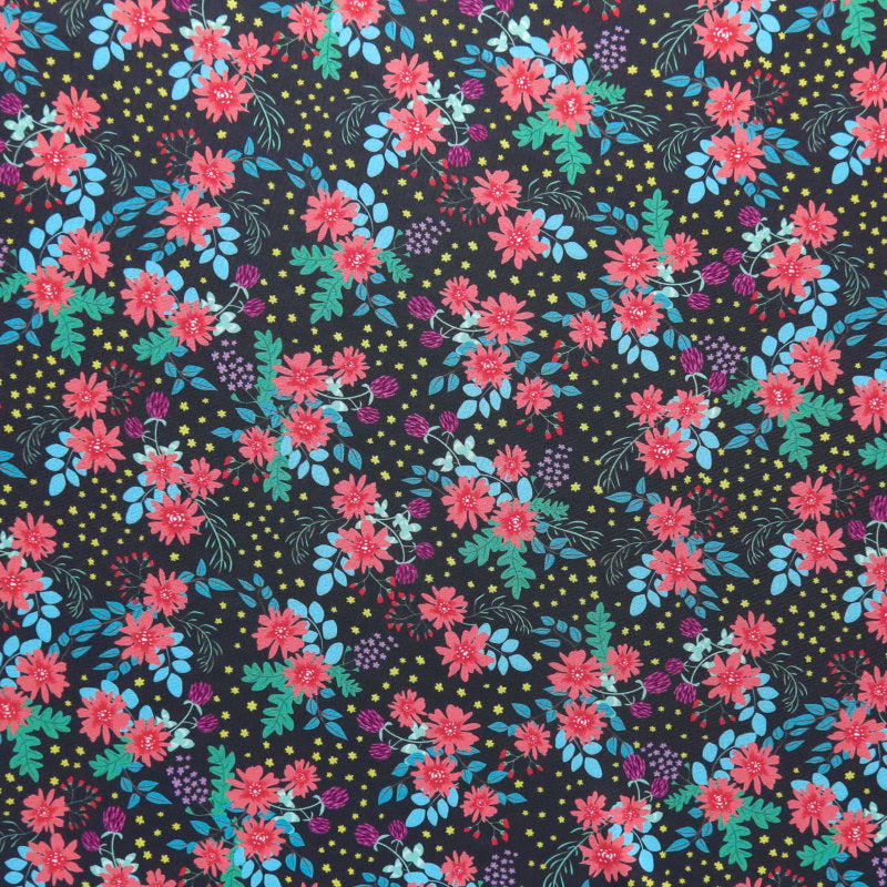 Swim Knit Bursting Bouquet Poly Spandex Fabric