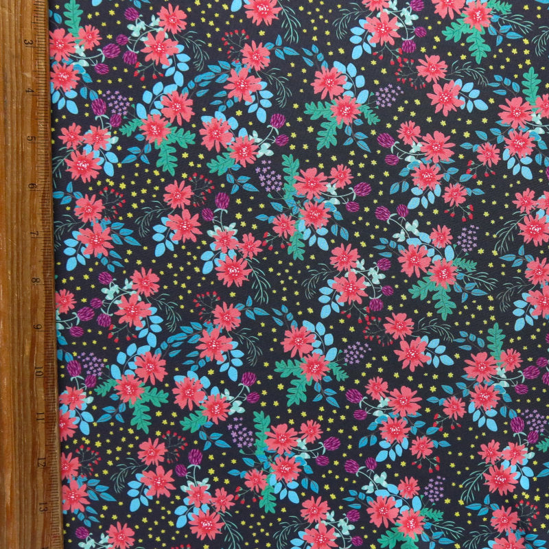 Swim Knit Bursting Bouquet Poly Spandex Fabric