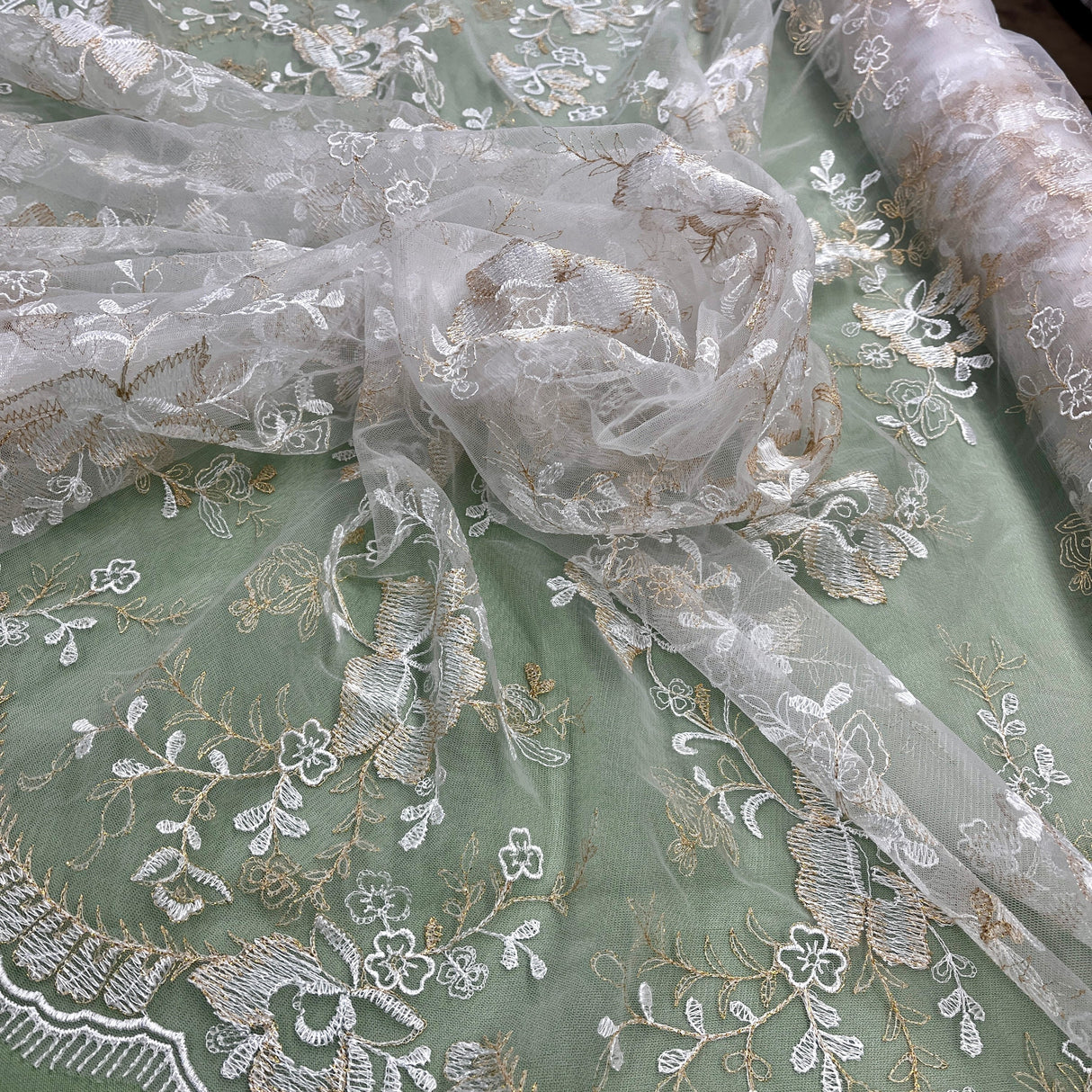 Embroidered Lace Mesh Floral