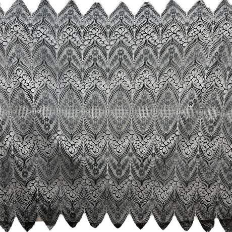3 Yards Chantilly Embroidered Lace Fabric with Eyelash Scallop
