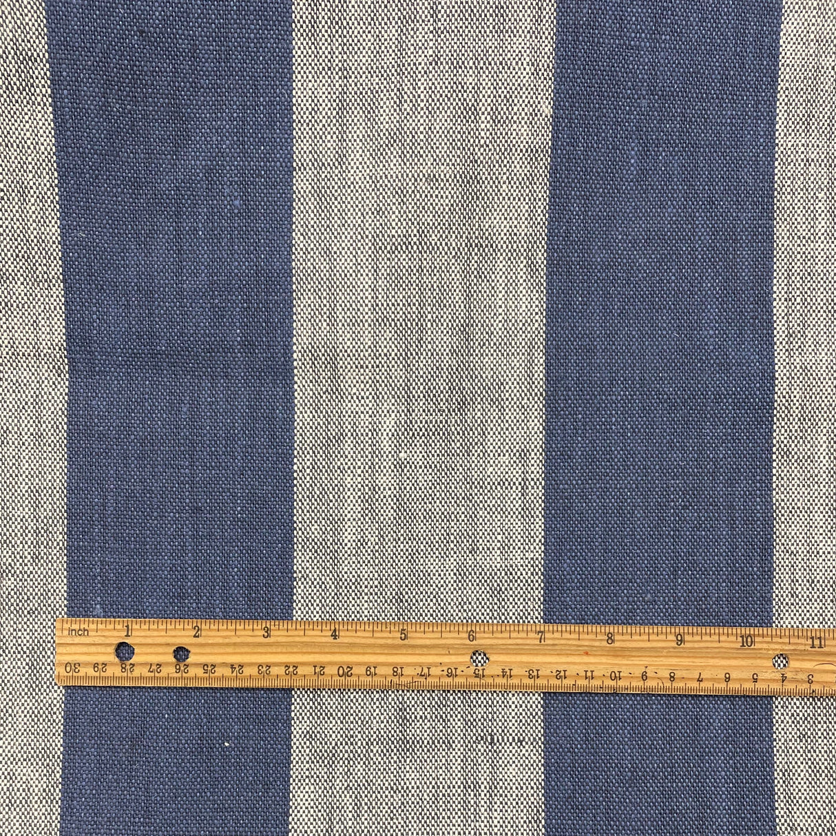 Pure Linen Yarn-Dyed Stripe Indigo