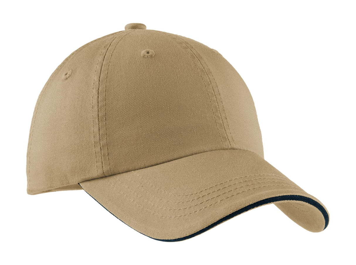 Sandwich Bill Cap with Striped Closure