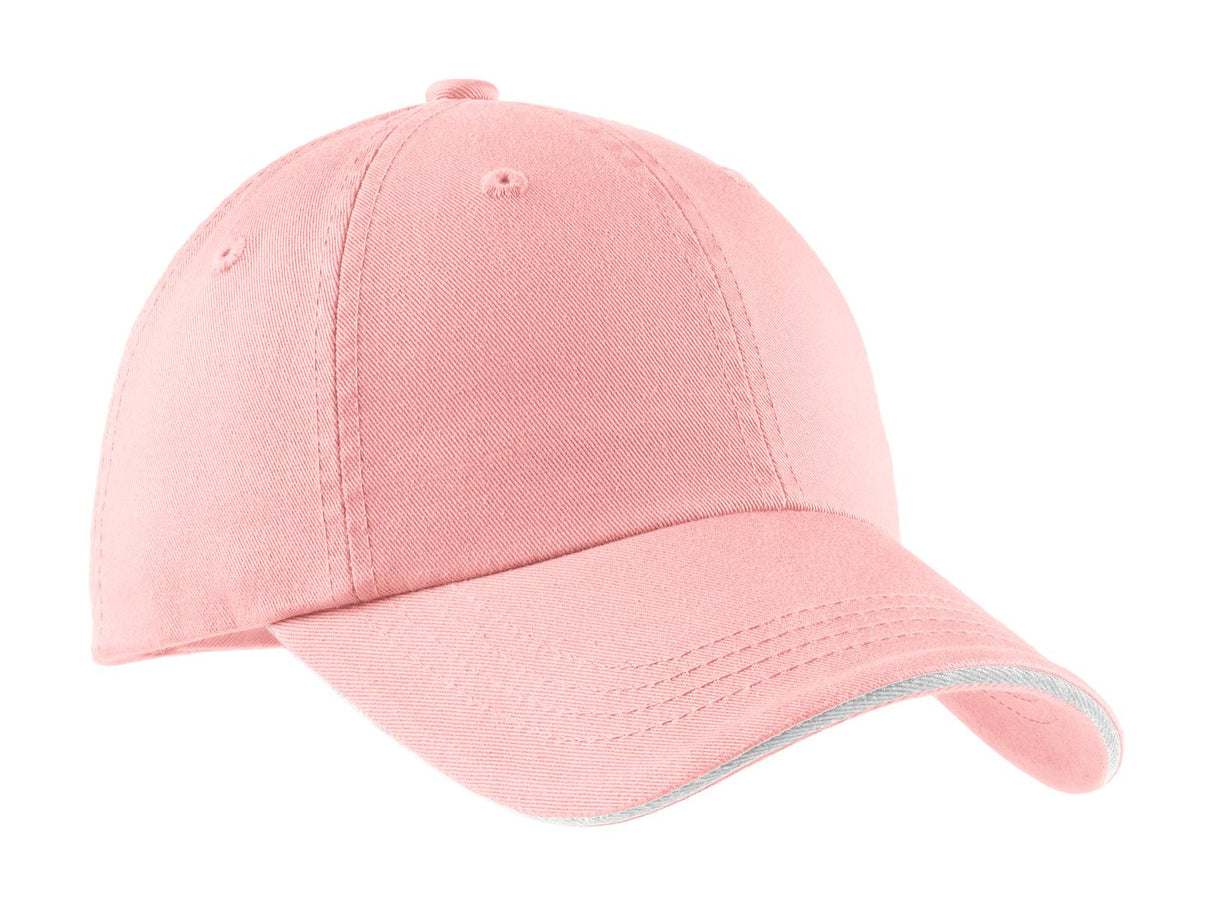 Sandwich Bill Cap with Striped Closure