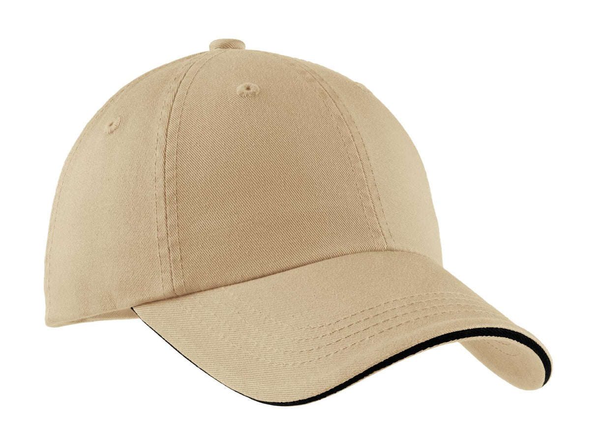 Sandwich Bill Cap with Striped Closure