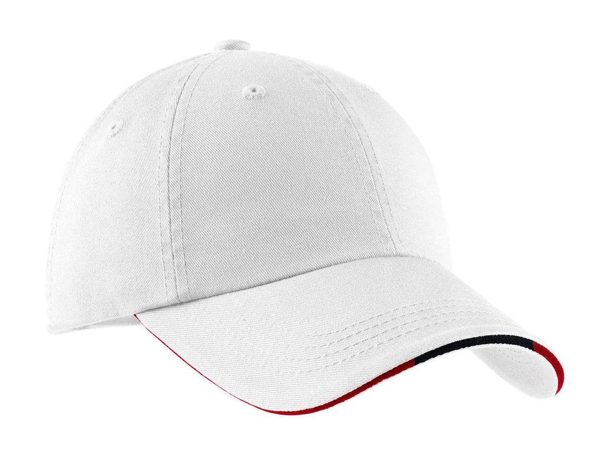 Sandwich Bill Cap with Striped Closure
