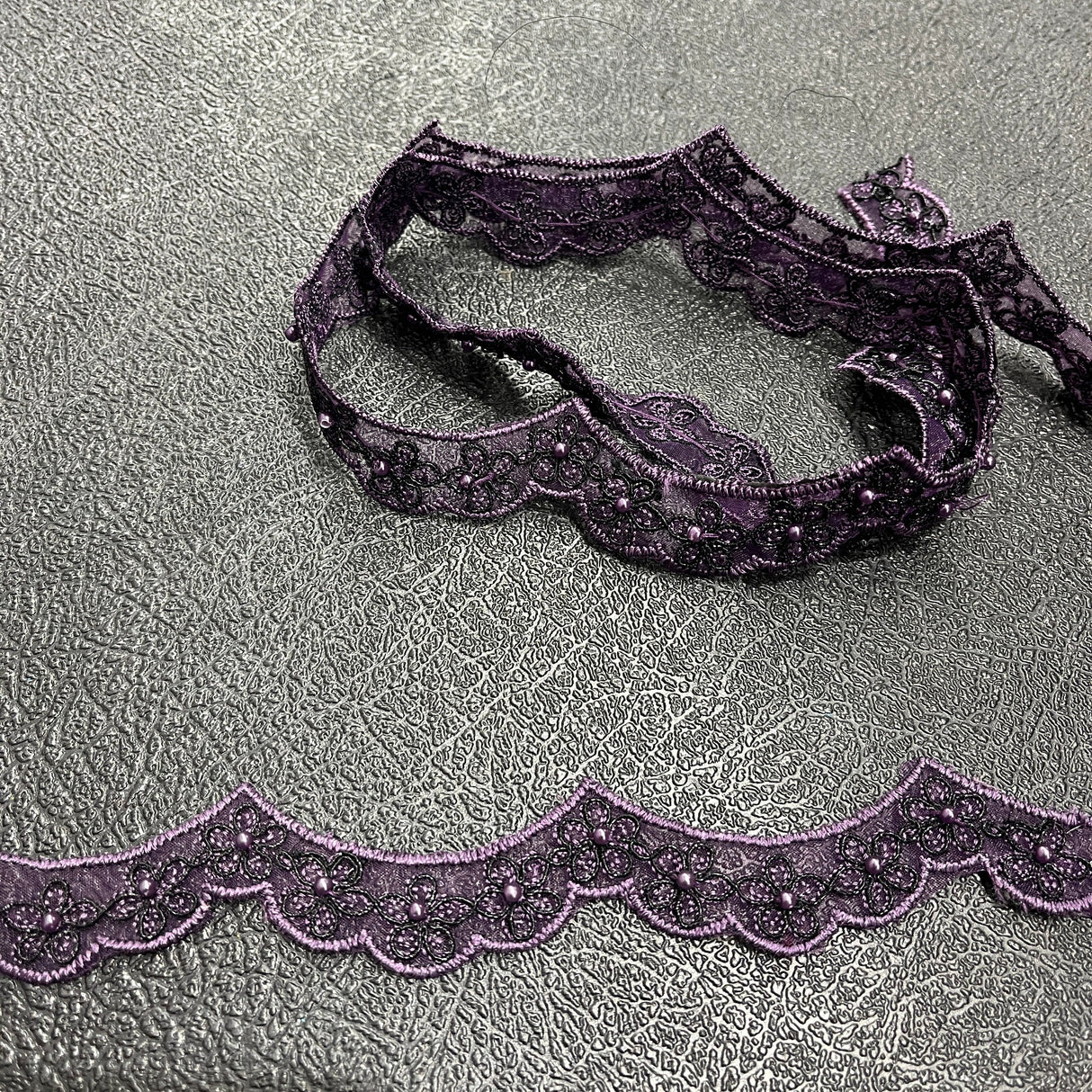 Beaded Corded Lace Trim