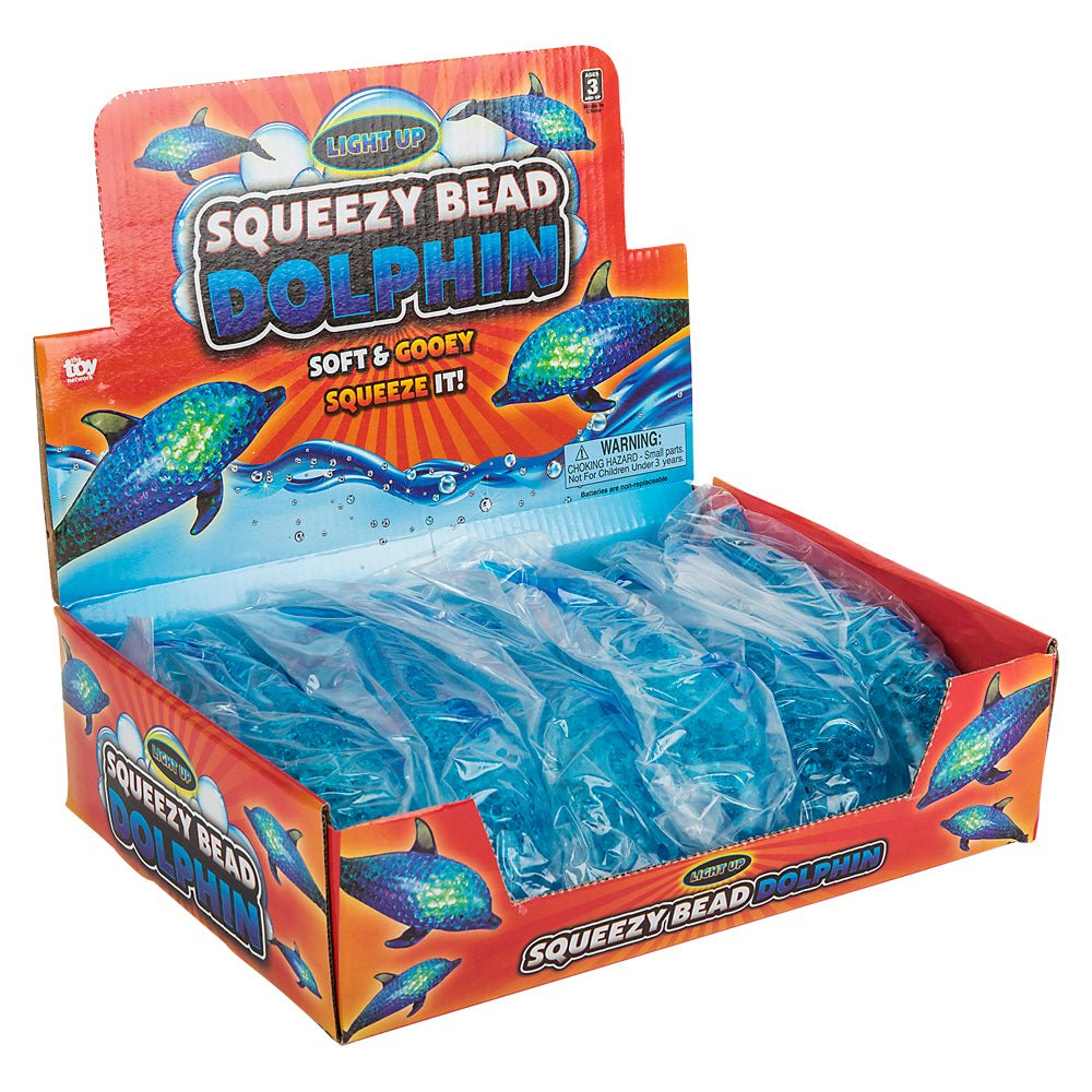 Light-Up Squeezy Bead Dolphin (12 PC Display)