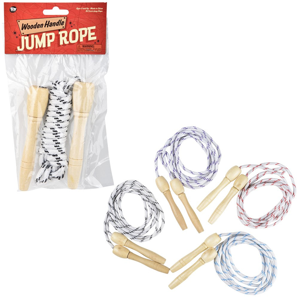 Jump Rope Wooden Handle 7 Ft (1 DZ)