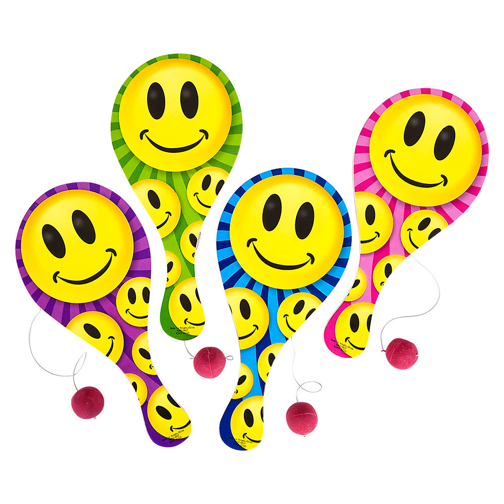 Smile Face Paddle Ball (1 DZ)