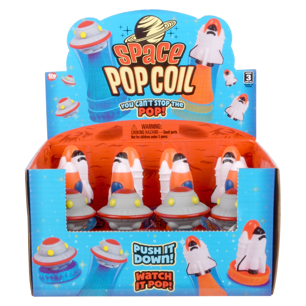 Pop-Coil Spaceship Toy (12 ct Display)