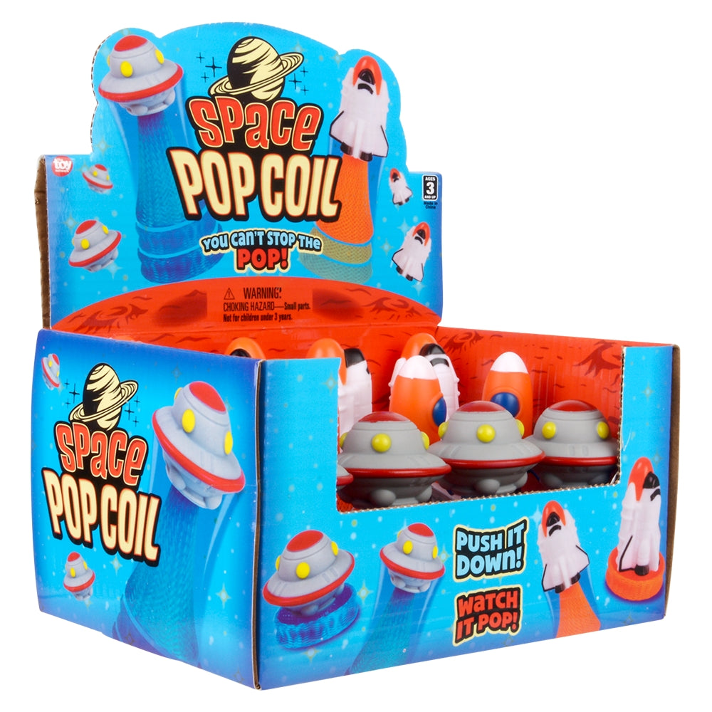 Pop-Coil Spaceship Toy (12 ct Display)