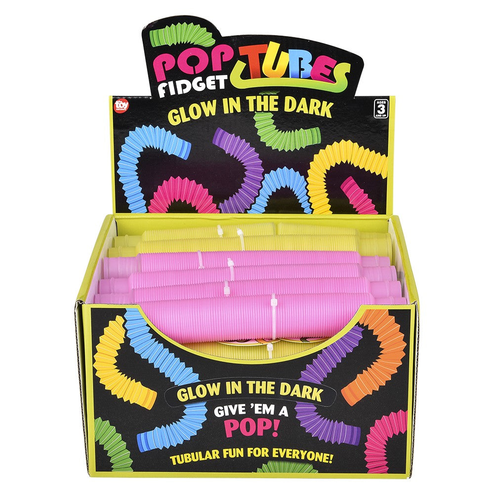 Glow In The Dark Pop Fidget Tube (24 Display)