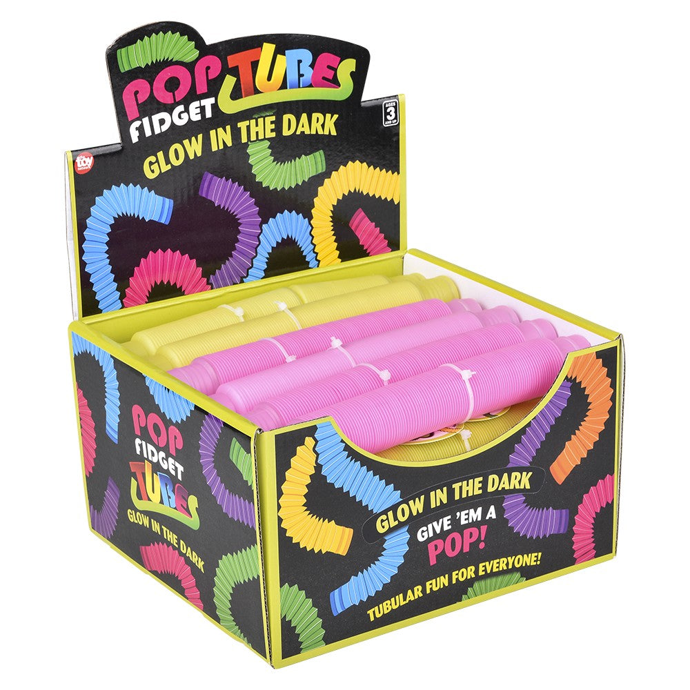 Glow In The Dark Pop Fidget Tube (24 Display)