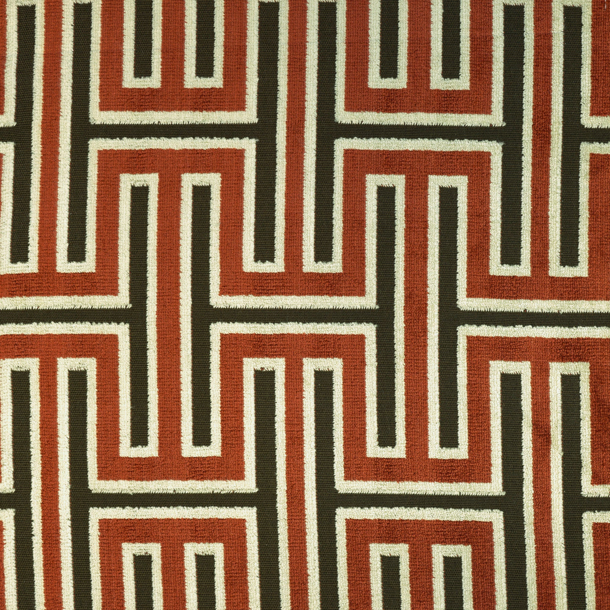 Cut Velvet Upholstery Fabric Muriel Geometric Pattern