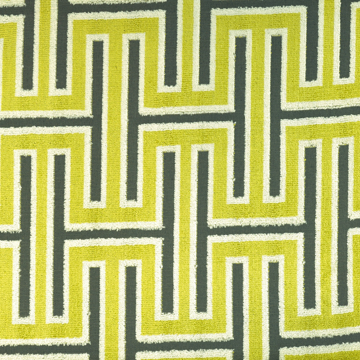 Cut Velvet Upholstery Fabric Muriel Geometric Pattern