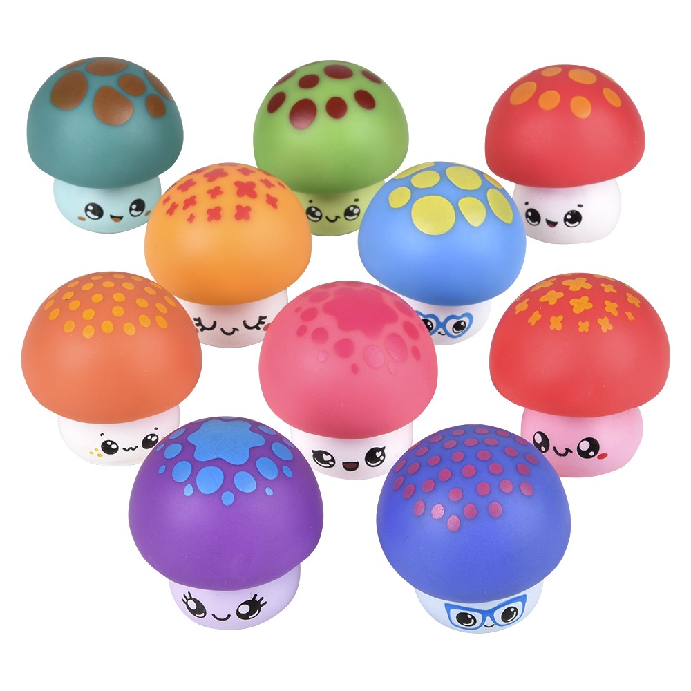 Rubber Mushroom Assortment (50 Pc Poly Bag)