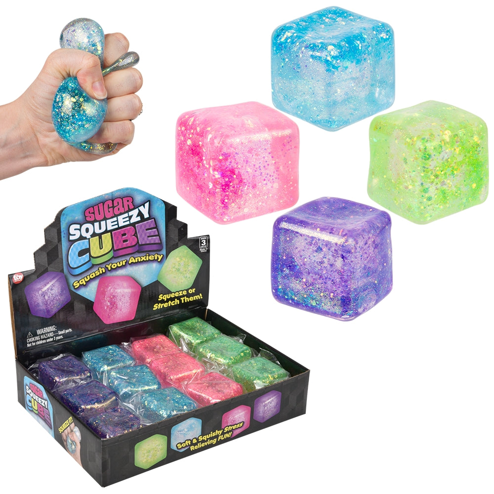 Squeezy Sugar Cube Fidget Toy (12 Ct Display)
