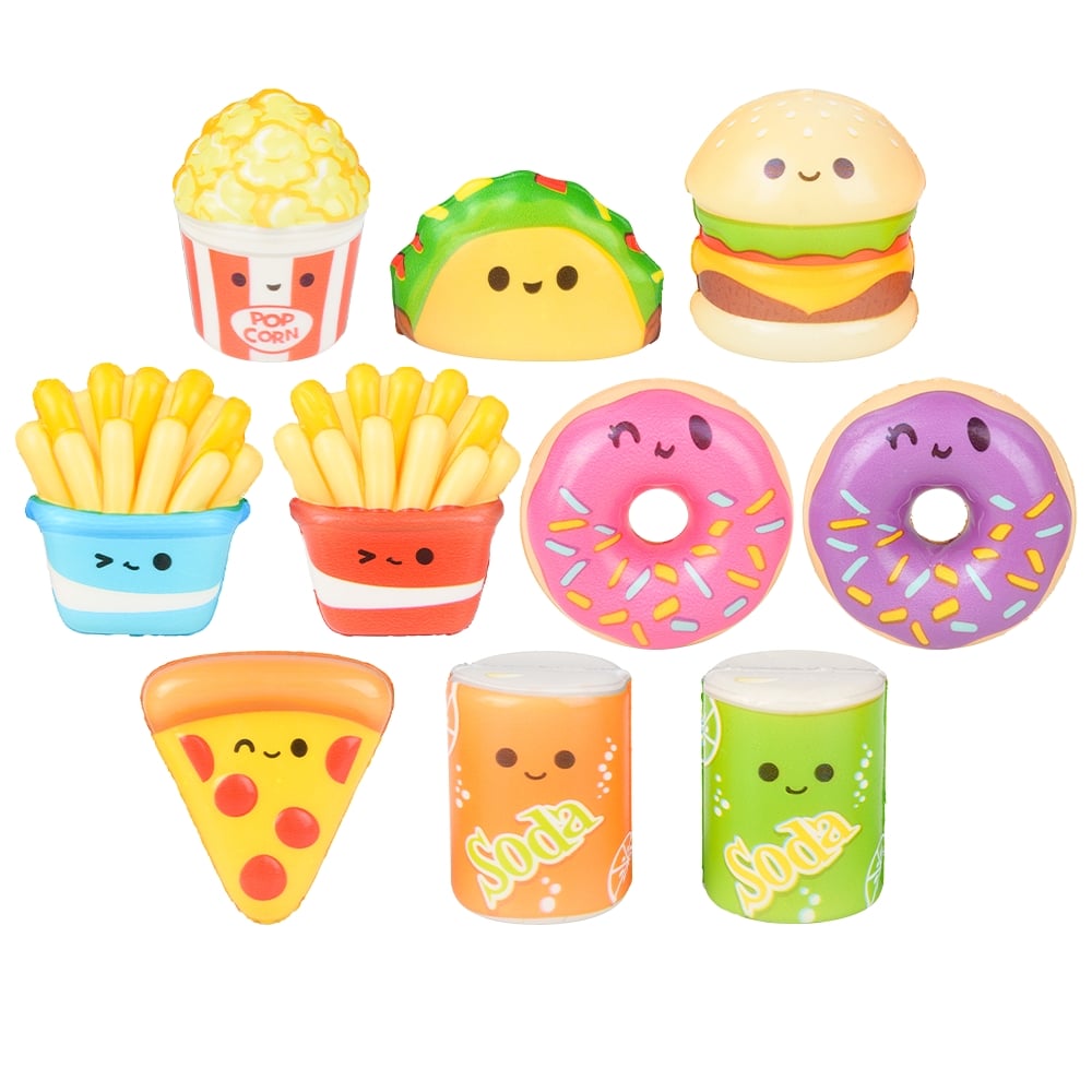 Micro Squish Fun Foods Fidget Toys (100 Pack)
